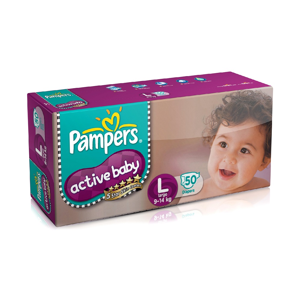 pampers active baby large diapers